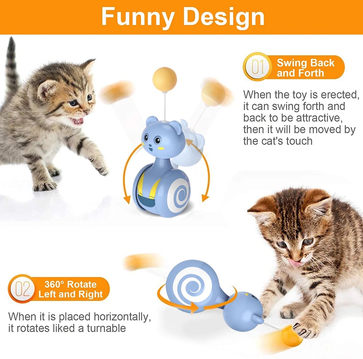 Interactive Feather Cat Toy – Rolling Teaser Ball & Wand for Hunting Play