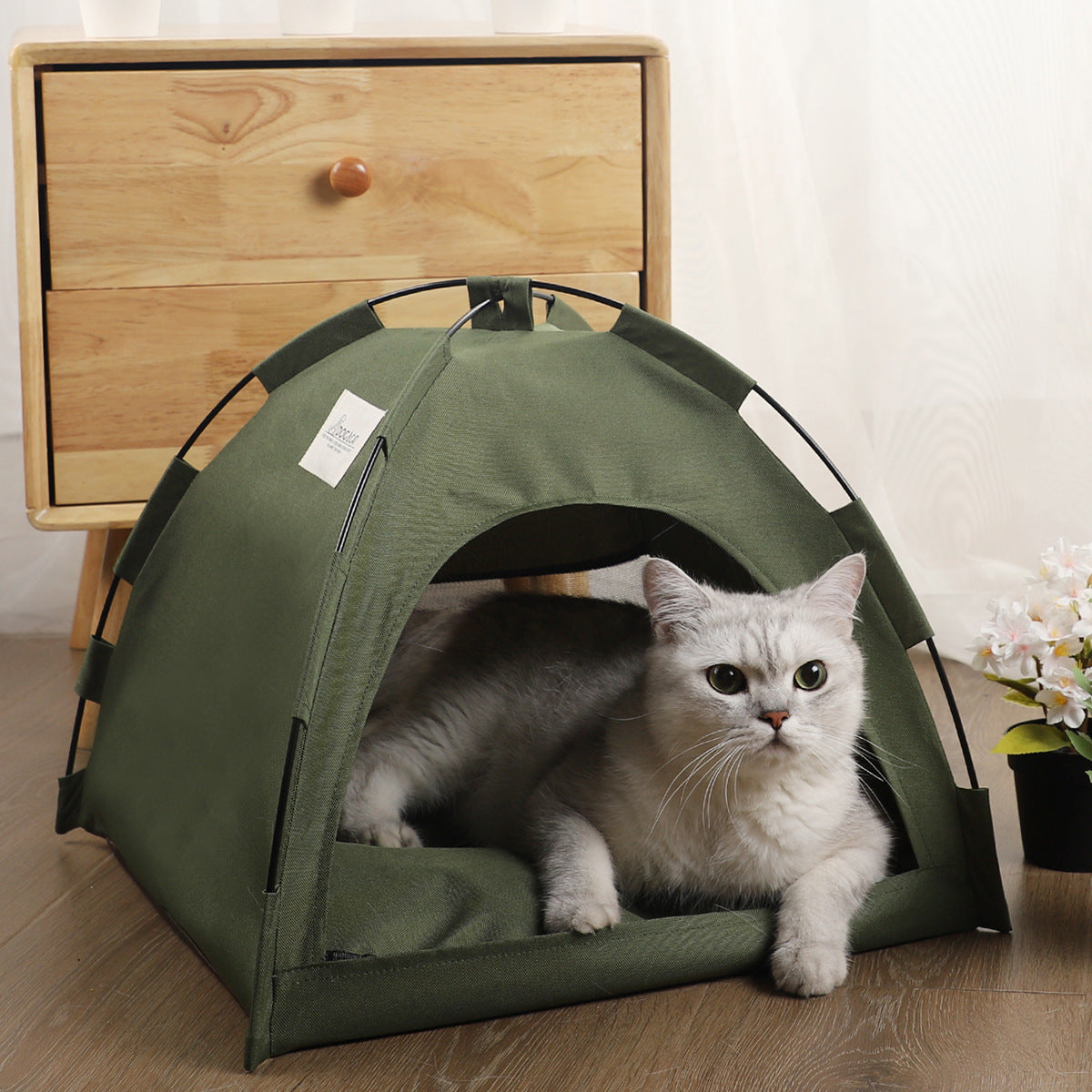 Cozy Pet Tent & Cooling Mat — All-in-One Cat House & Dog Sofa Bed for Camping & Home