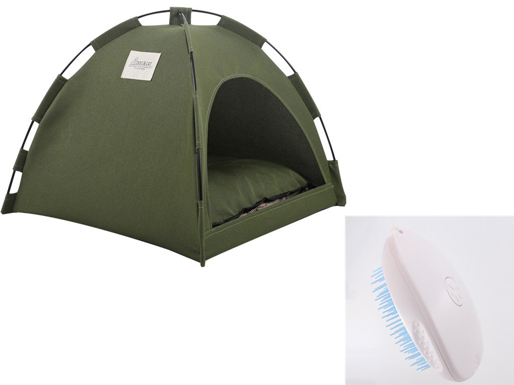 Cozy Pet Tent & Cooling Mat — All-in-One Cat House & Dog Sofa Bed for Camping & Home