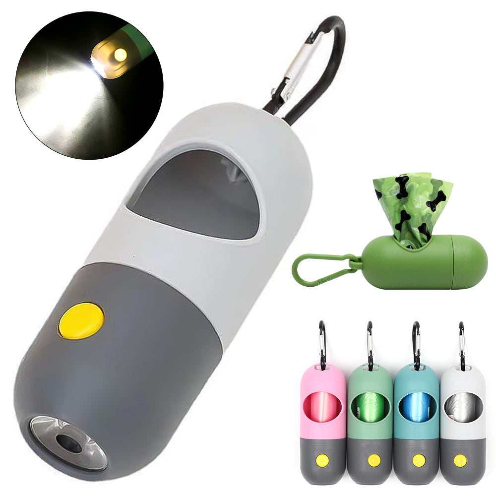Pet Waste Bag Dispenser with LED Light – Safer, Cleaner Walks Day & Night